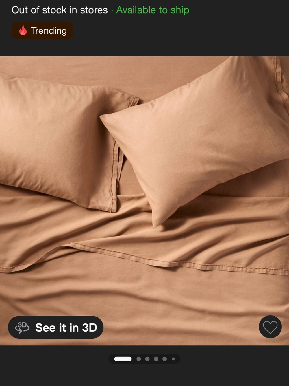 Soft Tan 100 percent linen Sheet Set - Everyday Comfort - Picture 5 of 5
